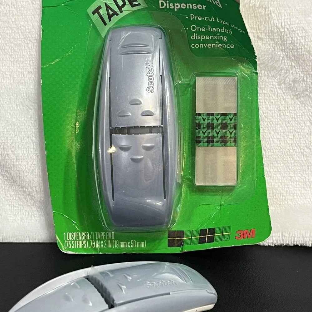 3M Scotch Gray Pop-Up Tape Handband Dispenser w/ 1 Tape Pad w/ Extra Band & Tape